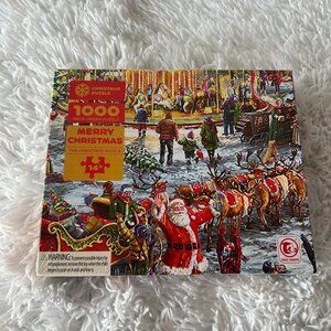 Hao Xiang The Christmas Puzzle Merry Christmas 1000 Piece Puzzle Brand New Santa